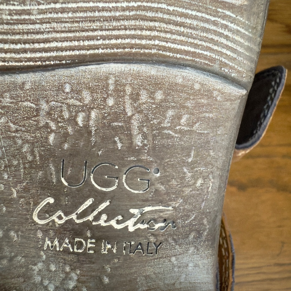 UGG Blue Aria Boots made Made in Italy 8.5  NWT - Picture 2 of 11